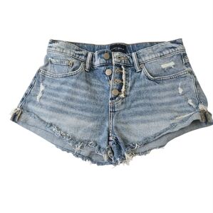 Lucky Brand Blue Distressed Jean Shorts Size 4
